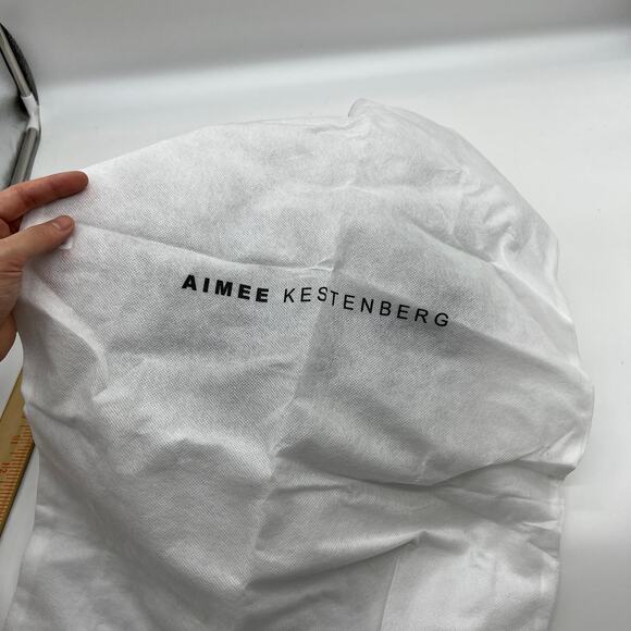 Aimee Kestenberg Leather Shoulder Bag Fifth Avenue Black Croco - Picture 13 of 14